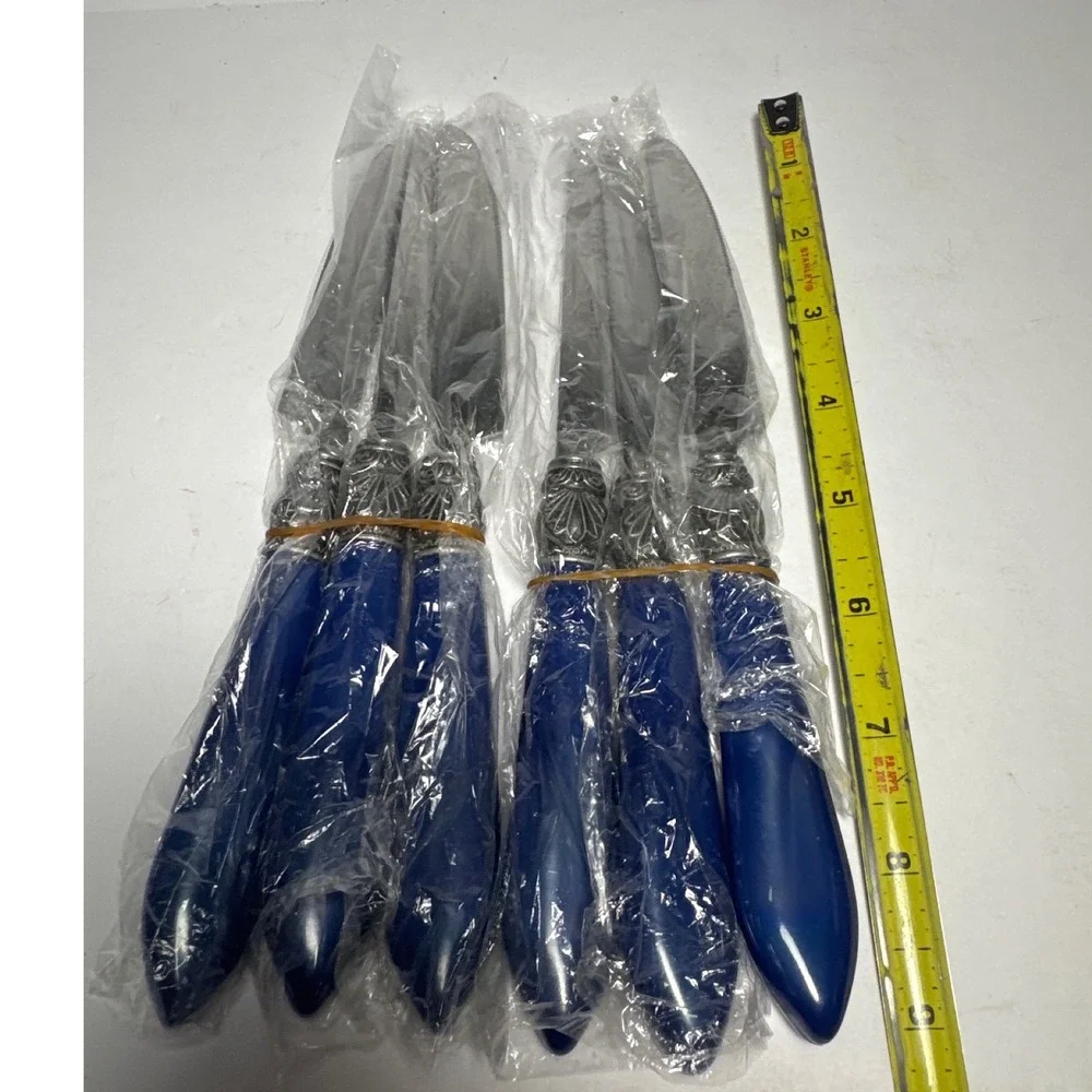 Argent Orfèvres Flatware Set 20pc Blue Silver New 18/8 Stainless Steel Service 4